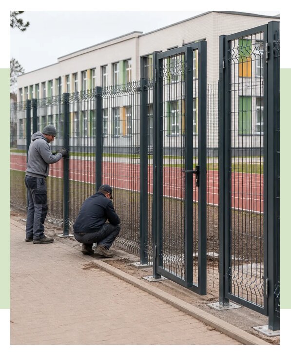 Монтаж ограждений для школ и учебных учреждений в Ялте